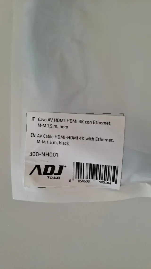 Cavo HDMI ADJ 4K 1.5m