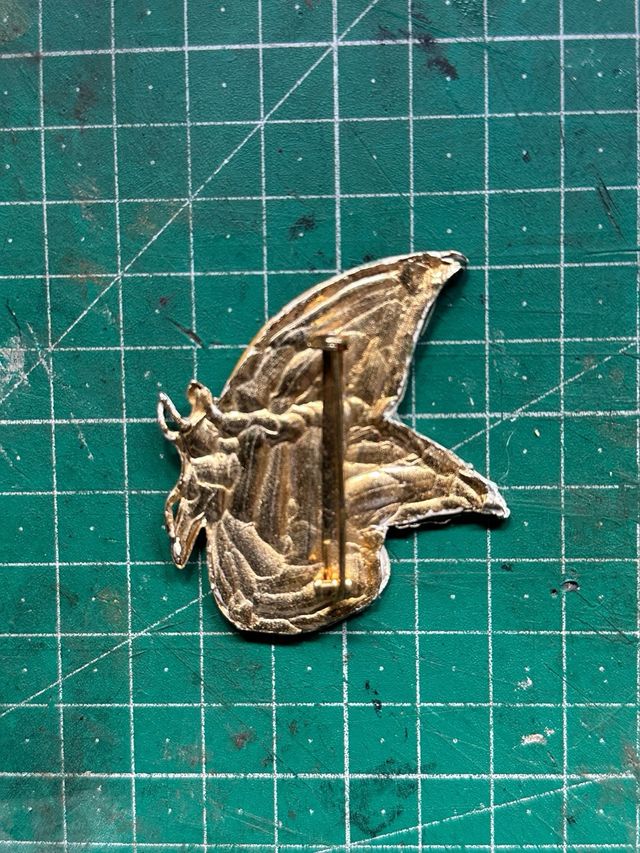 Broche Mariposa Dorado y Turquesa