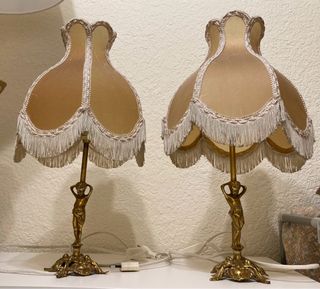 Lámparas de mesa vintage doradas