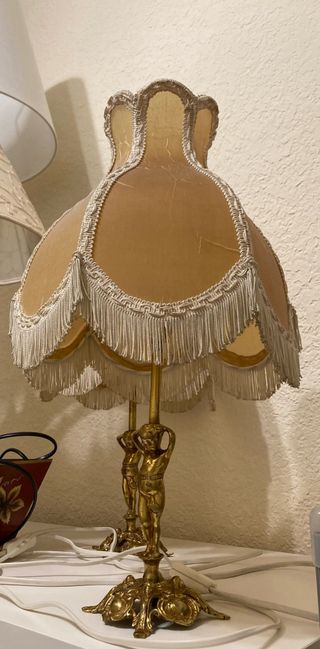 Lámparas de mesa vintage doradas