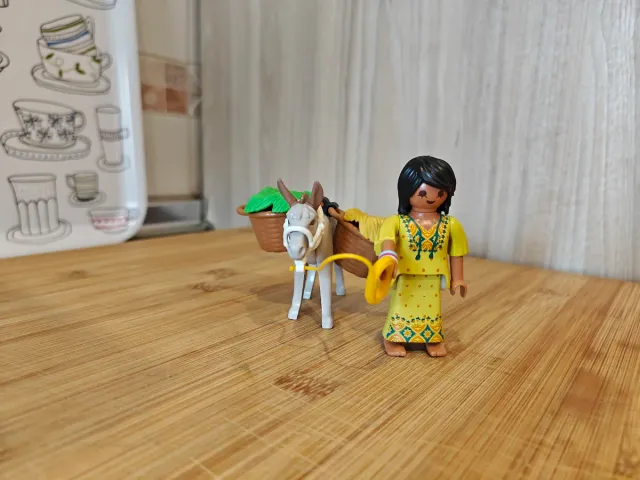 Playmobil Belén Burro con cesta y pastora