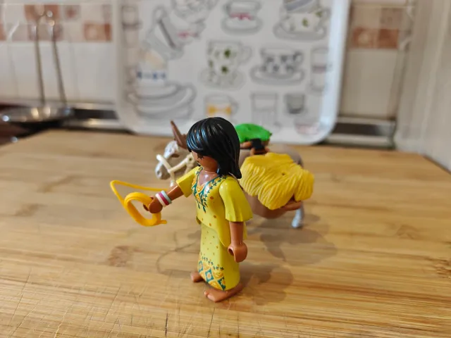 Playmobil Belén Burro con cesta y pastora