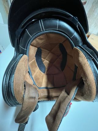 Casco Moto Negro Estilo policia americana.