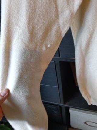 Jersey mujer cuello alto beige Entallado