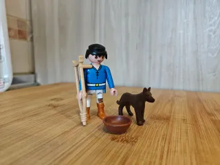 Playmobil belén mendigo con perro y cuenco