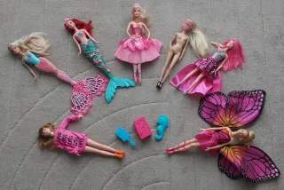 Set di 7 Bambole Barbie Varie