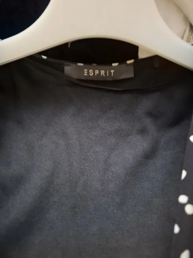 Vestido Esprit Negro con Lunares Blancos