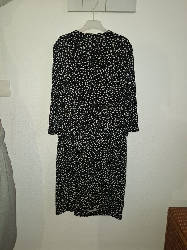Vestido Esprit Negro con Lunares Blancos