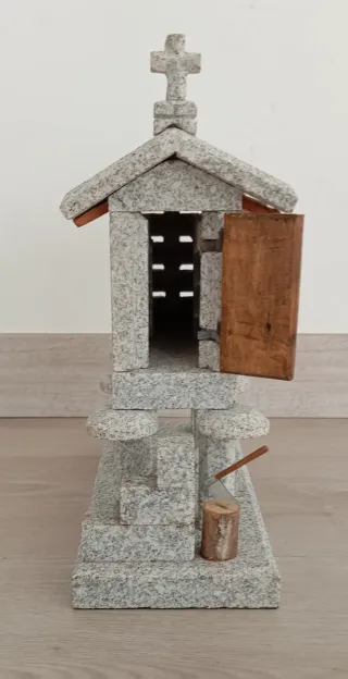 Navidad: Hórreo de granito miniatura