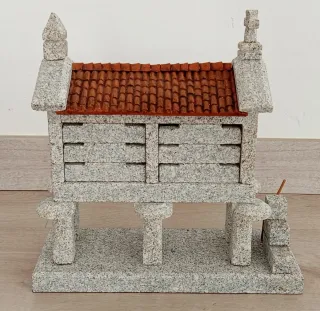 Navidad: Hórreo de granito miniatura