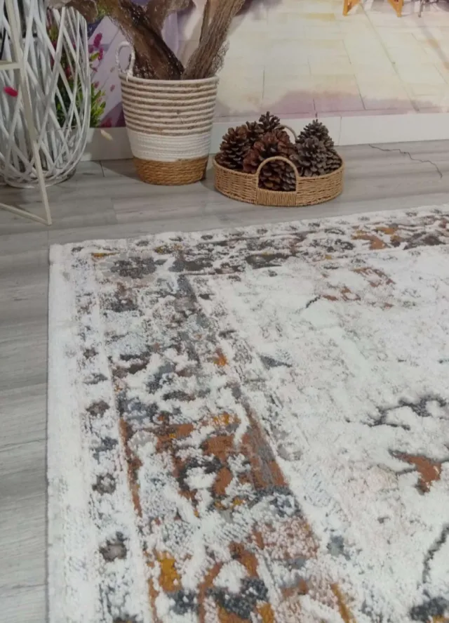 Alfombra Diseño Abstracto Beige Multicolor