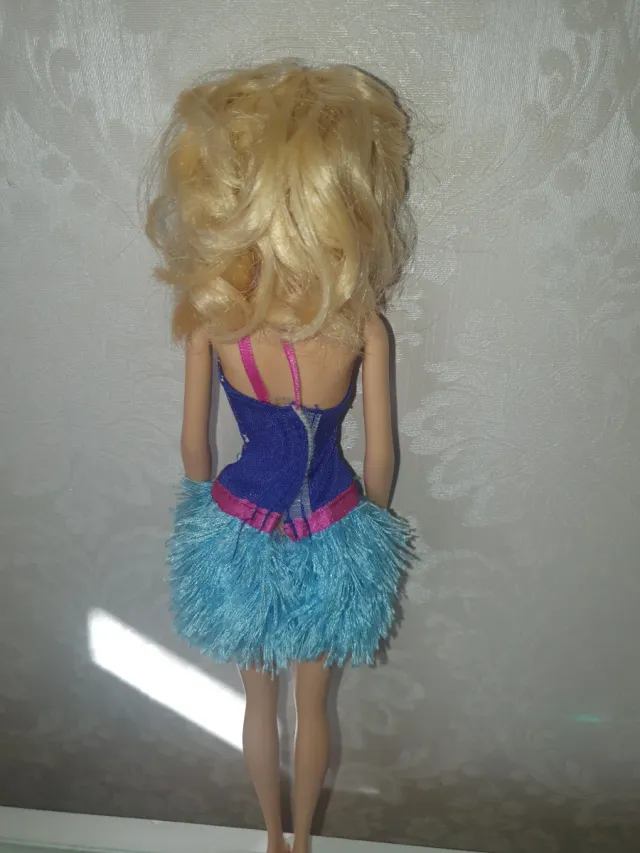 Barbie Bionda con Vestito Blu Stelle