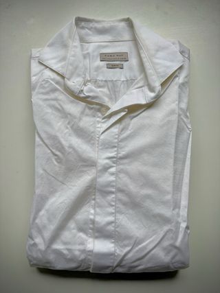 Camisa de vestir Zara Slim Fit Blanca