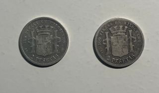 Conjunto 4 monedas 1870