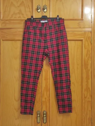 Pantalones cuadros elásticos