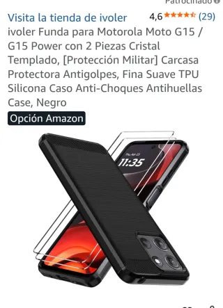 Custodia Motorola G15/G15 Power + 2 Vetri