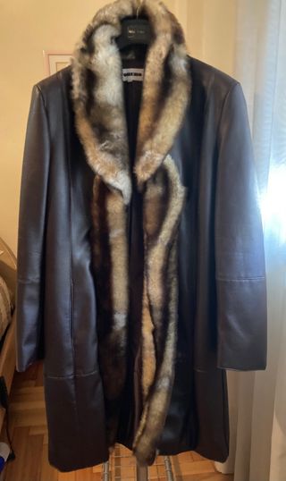 Gabardina marrón con forro de pelo