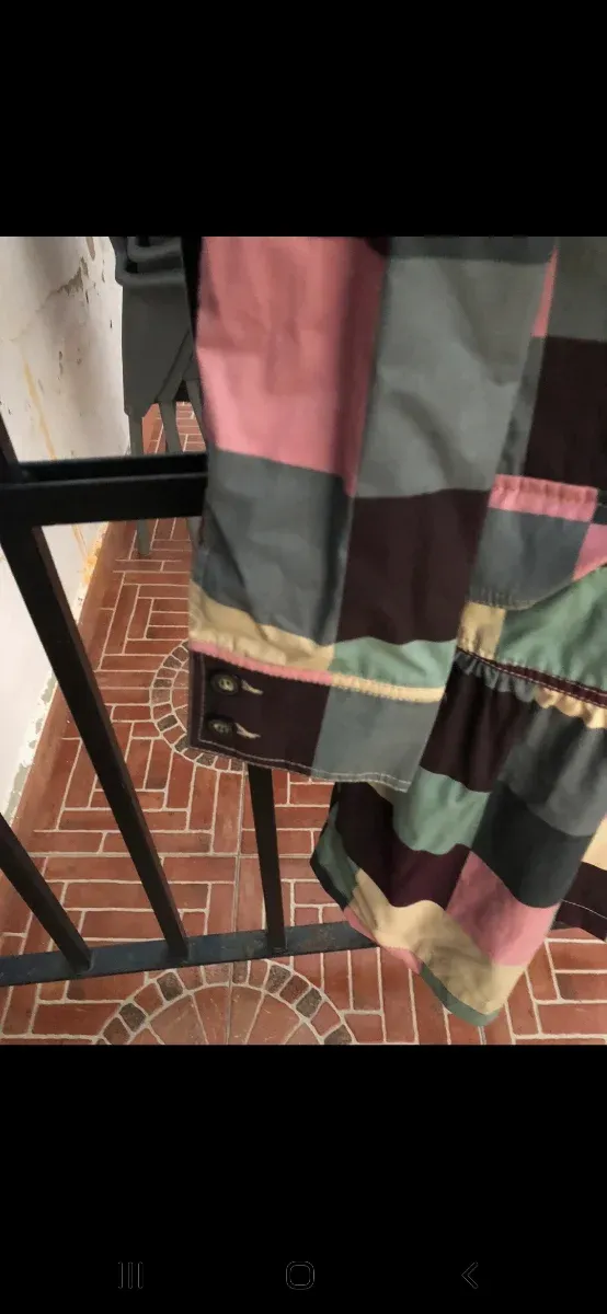 Gabardina cuadros multicolor