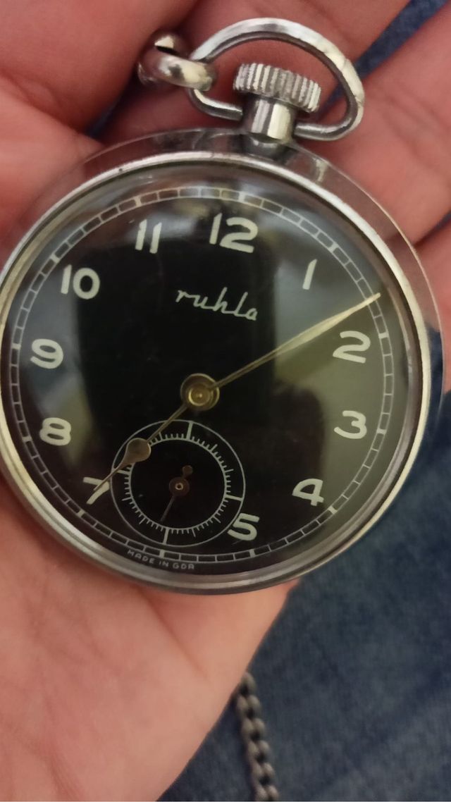 Reloj de bolsillo 1930 Ruhla Made in GDR