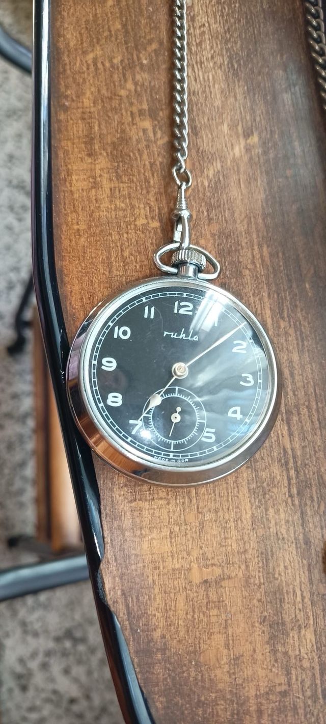 Reloj de bolsillo 1930 Ruhla Made in GDR