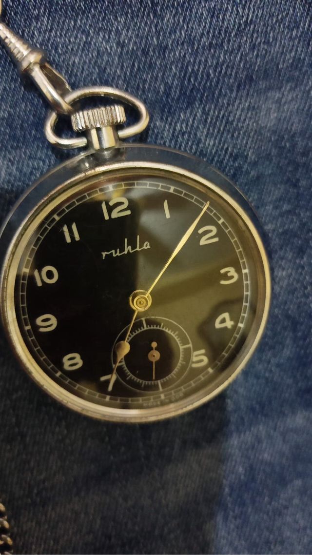 Reloj de bolsillo 1930 Ruhla Made in GDR