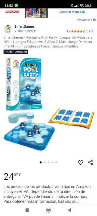 SmartGames Penguins Pool Party Juego