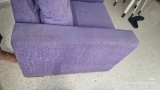 Sillón individual morado de tela