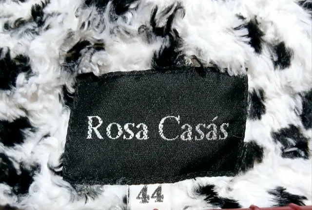 Abrigo Rosa Casas es como una talla L Animal Print