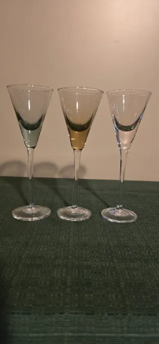 Set 6 Bicchierini Liquore Vetro Colorati