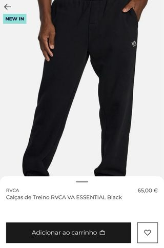 Calças de Treino RVCA VA ESSENTIAL Pretas