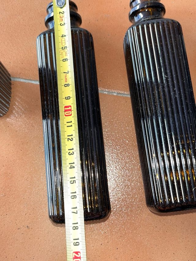 13 botes de Vidrio Ámbar