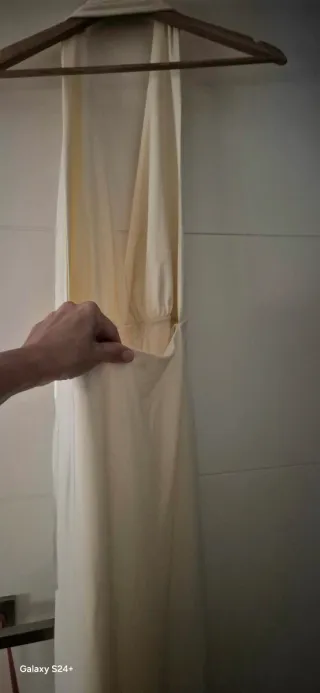 Vestido largo Zara beige