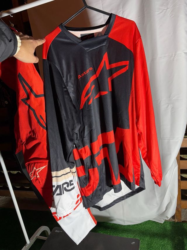 Traje Motocross Alpinestars Rojo y Negro
