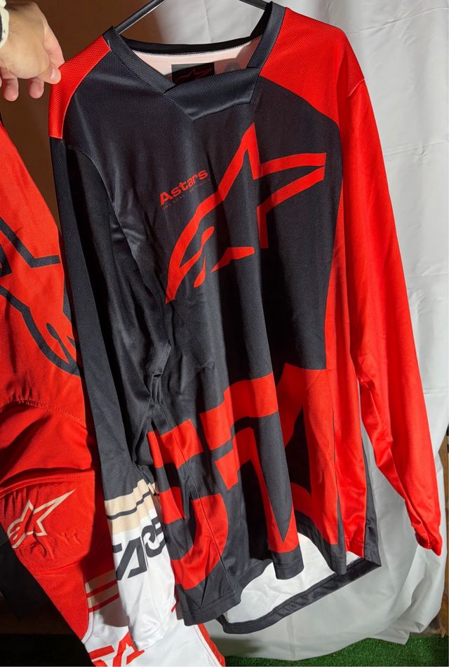 Traje Motocross Alpinestars Rojo y Negro