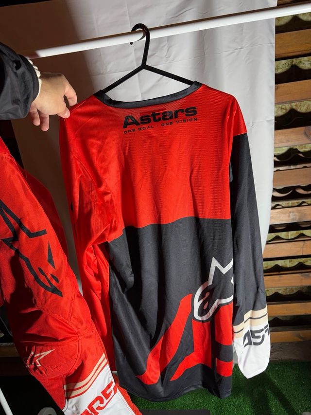 Traje Motocross Alpinestars Rojo y Negro