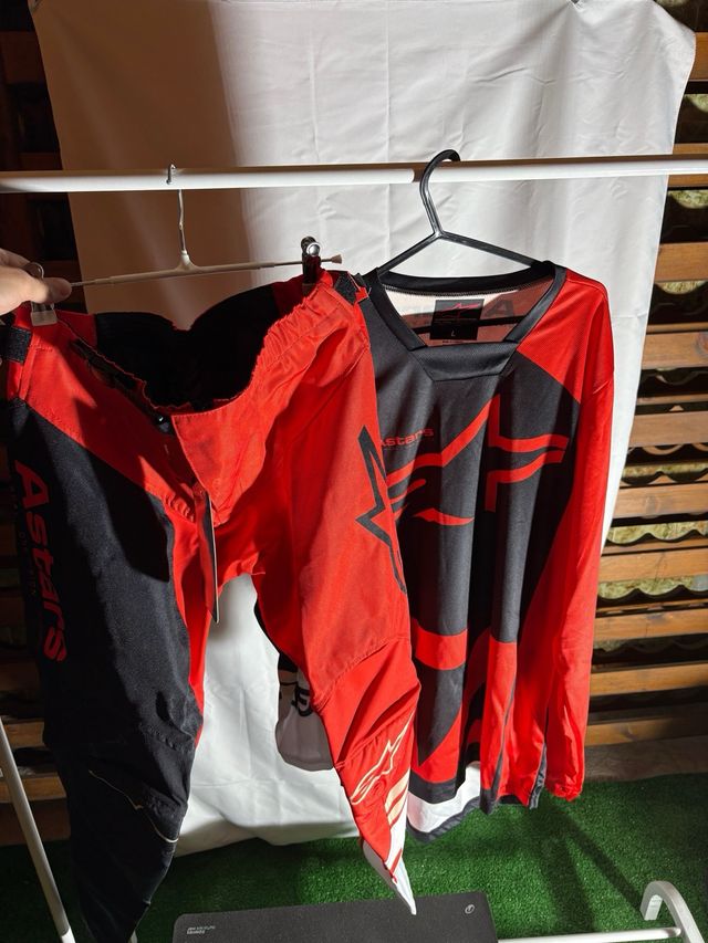 Traje Motocross Alpinestars Rojo y Negro