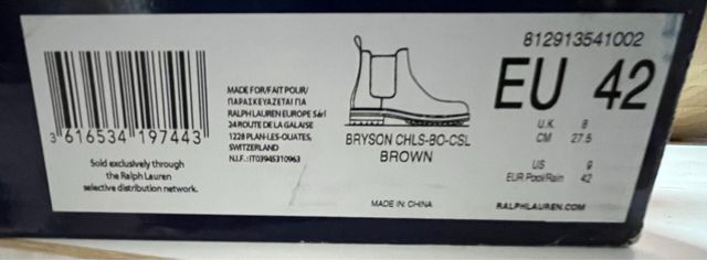 Botas Polo Ralph Lauren ante marrón Talla 42