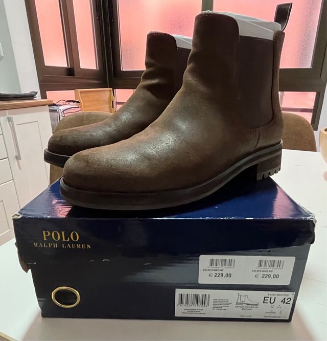 Botas Polo Ralph Lauren ante marrón Talla 42