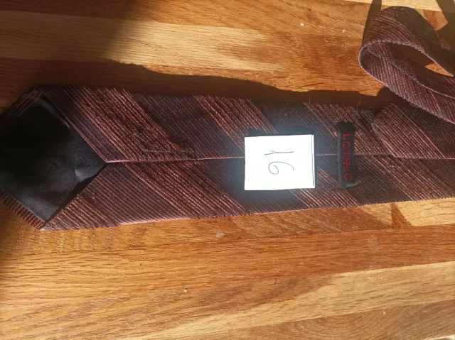 Corbata Rayas Marrón y Morado Seda