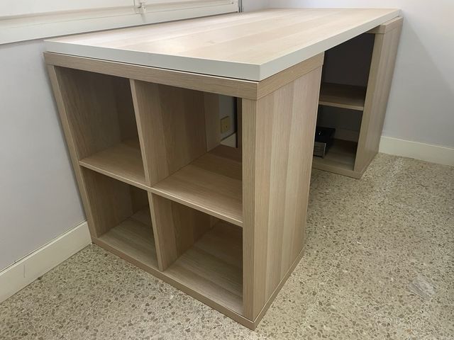 Scaffale Kallax 2x2 Ikea Bianco e Legno