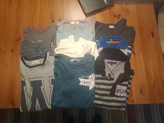 Lote 10 jerseys manga larga niño 11 años