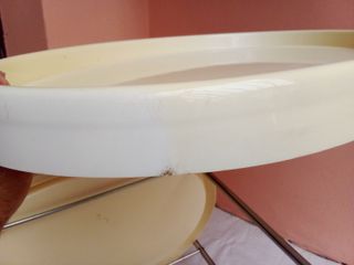 Carrello servizio ovale vintage bianco