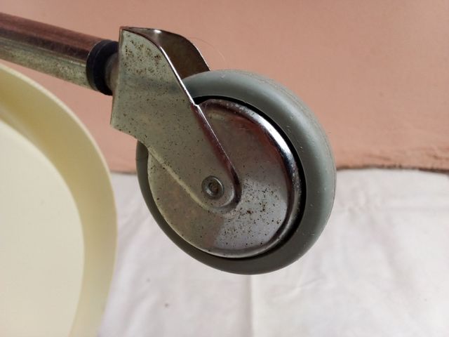 Carrello servizio ovale vintage bianco