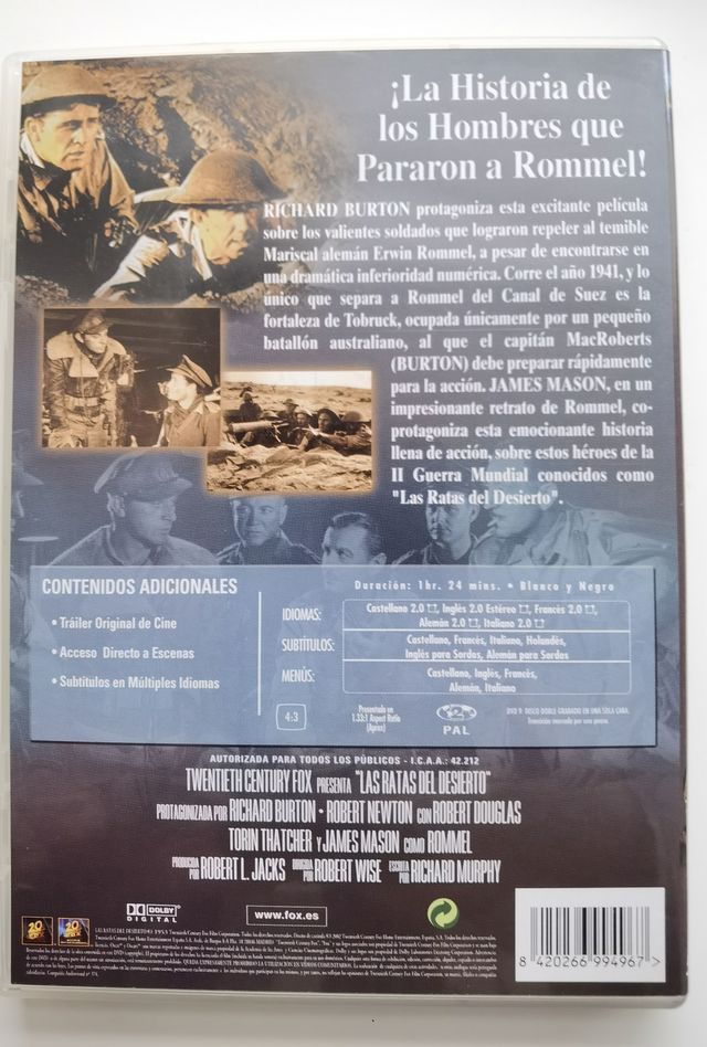 DVD Las Ratas del Desierto (The Desert Rats)