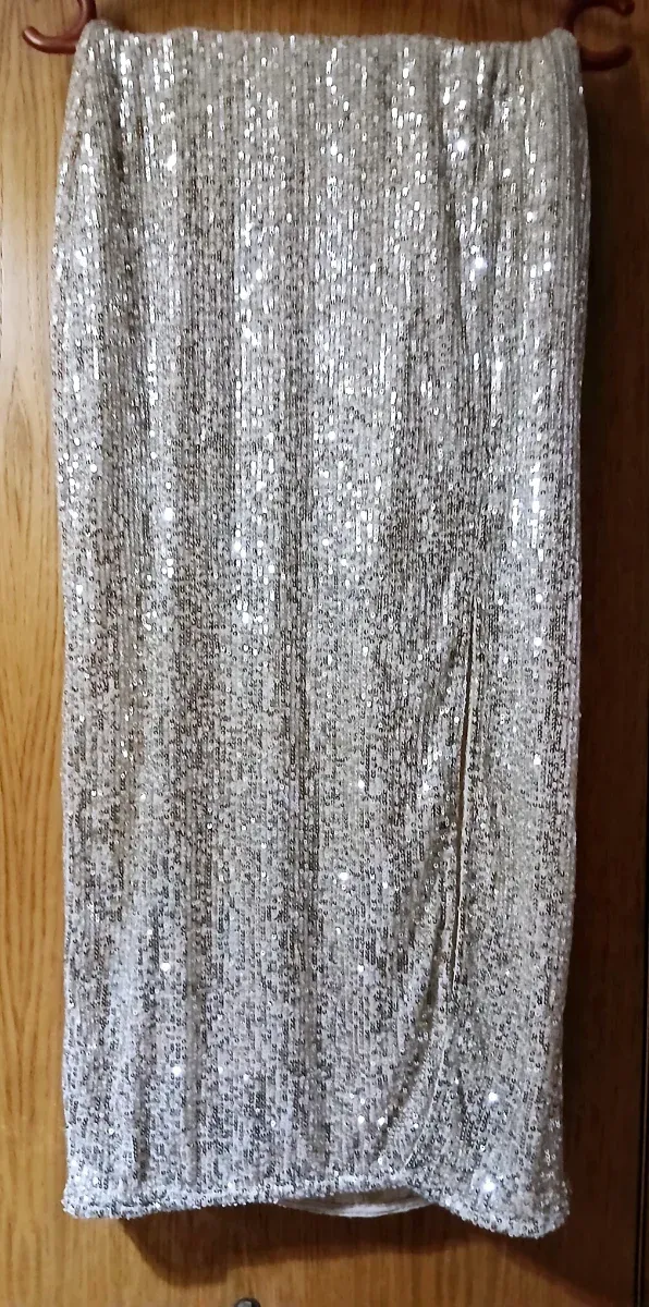 Falda Lentejuelas Larga Talla M H&M