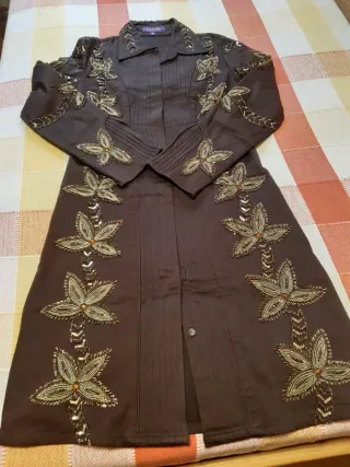 Vestido fiesta bordado talla S