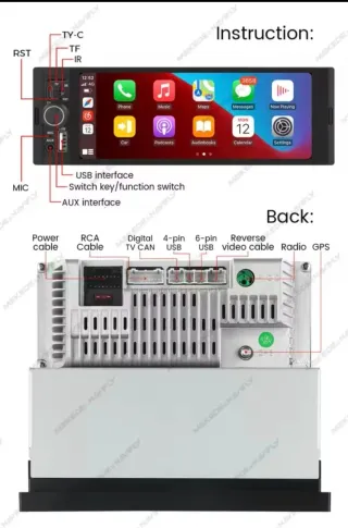 Radio Coche GPS CarPlay Android Auto