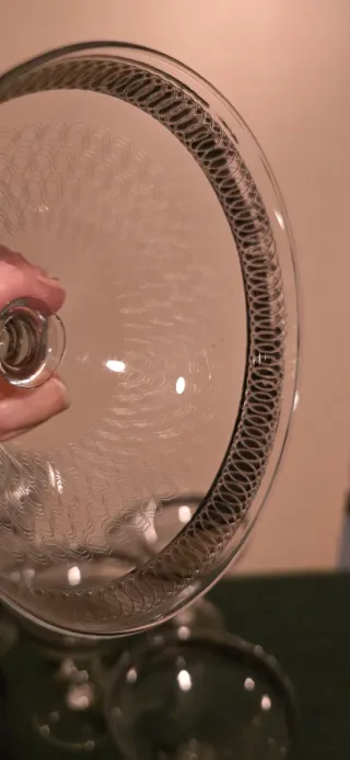 Set 6 Coppe Champagne Vetro Decorato