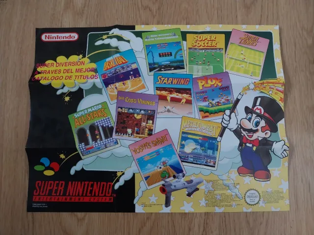 POSTER DE JUEGOS SUPER NINTENDO PAL ESPAÑA