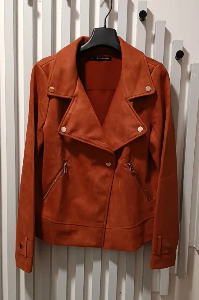 Cazadora Sfera antelina color teja Talla S